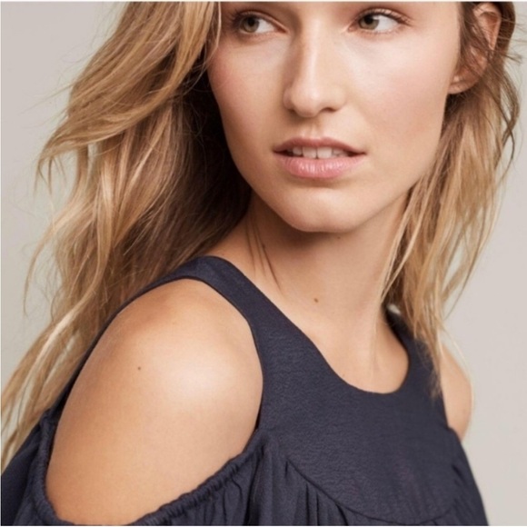 Anthropologie Maeve Cold Shoulder Top - Picture 2 of 6